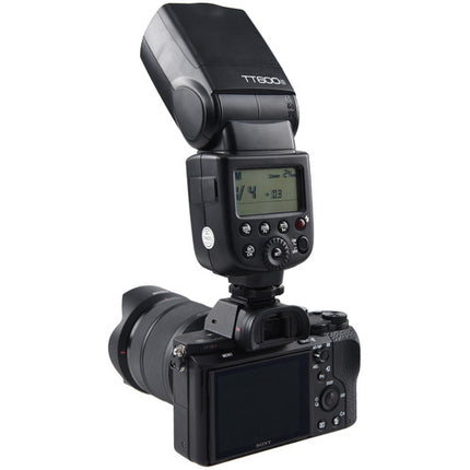 Godox TT600 Thinklite Flash para cámaras Sony GN 197 Radio 2.4GHz Kit con mini trípode y funda