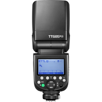 Godox TT685N II Flash para Nikon Zoom 20-200mm Guía 60m con Soporte y Estuche