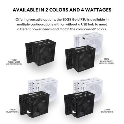Lian Li EDGE GOLD Fuente de Poder ATX Modular 1200W 80 PLUS Gold Blanca