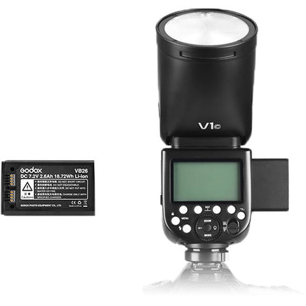 Godox V1 Flash para Nikon Kit con batería Li-Ion 480 flashes y receptor 2.4 GHz