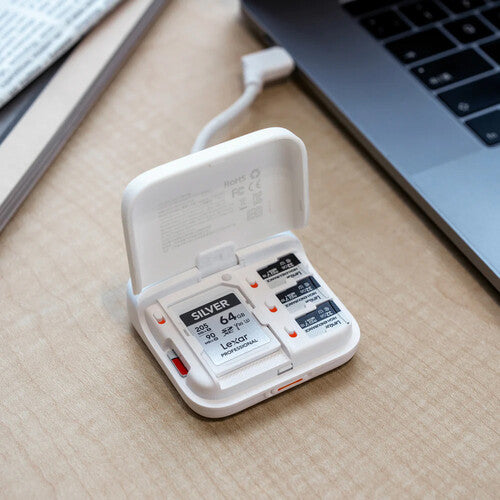 PGYTECH CreateMate Lector de Tarjetas y Estuche Alta Velocidad 6 Tarjetas USB-C