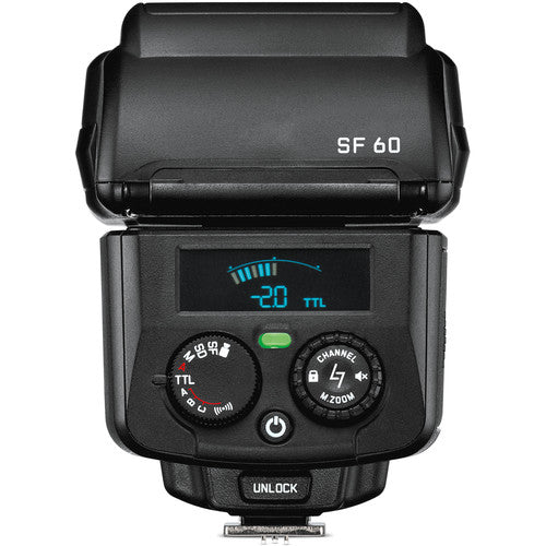 Leica SF 60 Flash con Sistema Radio TTL 2.4 GHz Guia 60m ISO100 y Zoom 24-200mm