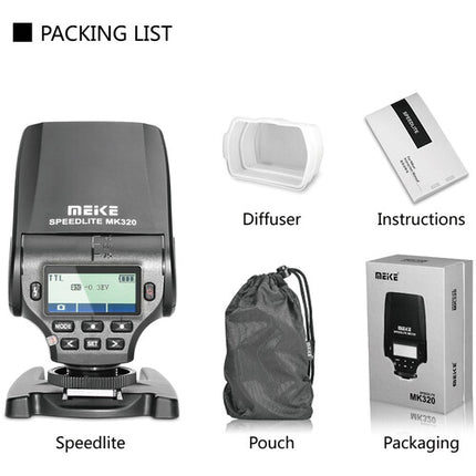 Meike MK-320F Flash TTL para Fujifilm nº Guía 105 y Reciclado 5s