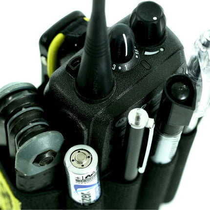 ON SET HEADSETS Walkie Caddie Cinturón para 7 Radios Portátiles Blanco