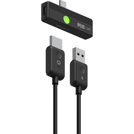 IPEVO CAST Dispositivo Compacto de Duplicación de Pantalla Inalámbrico 1080p60 Kit Transmisor y Receptor