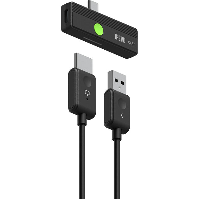 IPEVO CAST Dispositivo Compacto de Duplicación de Pantalla Inalámbrico 1080p60 Kit Transmisor y Receptor