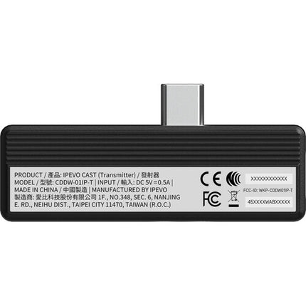 IPEVO CAST Dispositivo Compacto de Duplicación de Pantalla Inalámbrico 1080p60 Kit Transmisor y Receptor