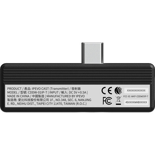IPEVO CAST Dispositivo Compacto de Duplicación de Pantalla Inalámbrico 1080p60 Kit Transmisor y Receptor