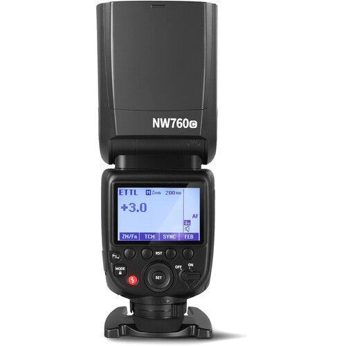 Neewer NW760-C Flash Speedlite para Canon 76Ws Zoom 20-200mm con Soporte y Funda