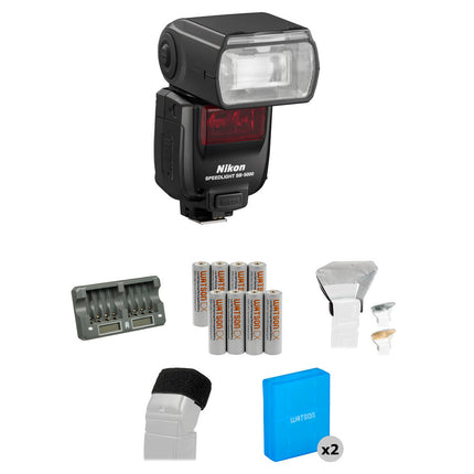 Nikon SB-5000 AF Speedlight Kit Retrato con Cargador 8 Bahías y Baterías 2000mAh
