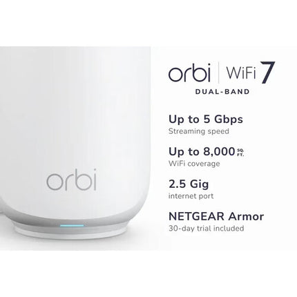 Netgear Orbi 370 BE50001 Sistema Wi-Fi Mesh 4 Piezas Wi-Fi 7 5 Gb/s 8000 pies²