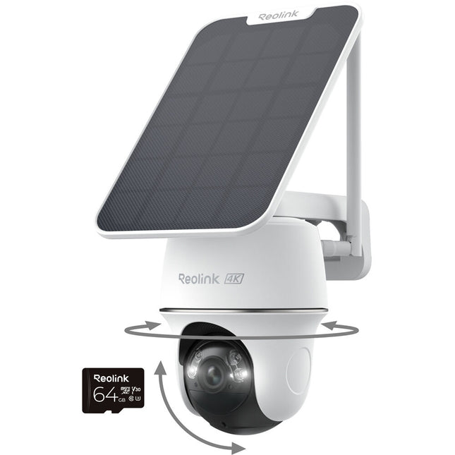 Reolink Argus Series B440 Cámara Exterior Inalámbrica 4K UHD Solar 64GB