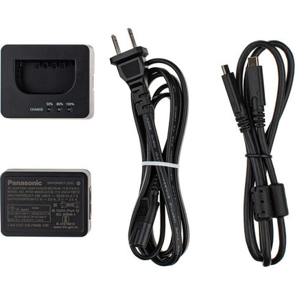 Cargador de batería Panasonic DMW-BTC15 para DMW-BLK22 con cables AC y USB-C