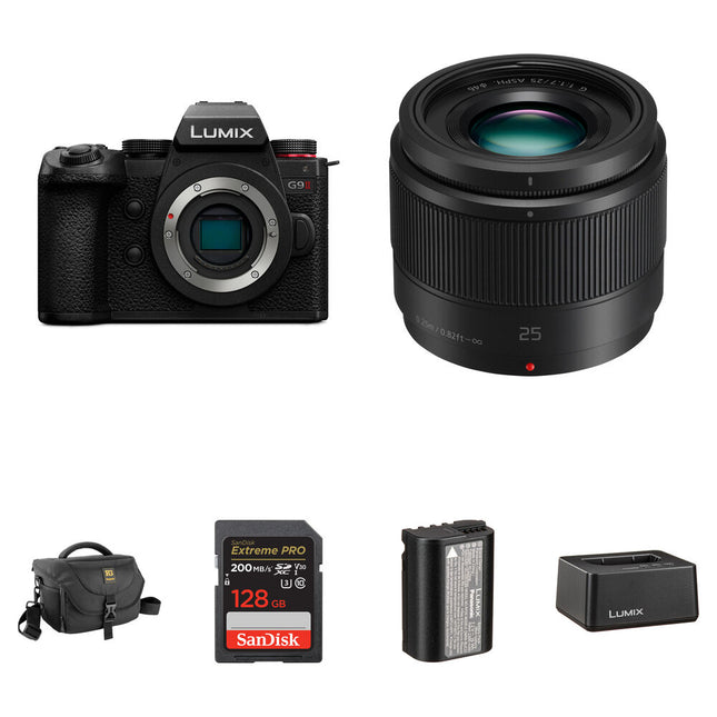 Panasonic LUMIX G9 II Cámara sin Espejo 25.2MP 4K 60p Kit Essentials+