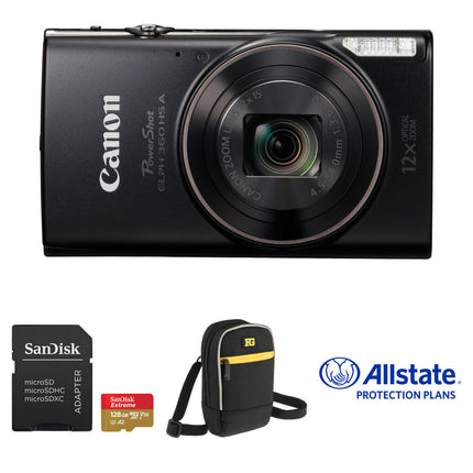 Canon PowerShot ELPH 360 Cámara Compacta 20.2MP Zoom 12x Kit Accesorios