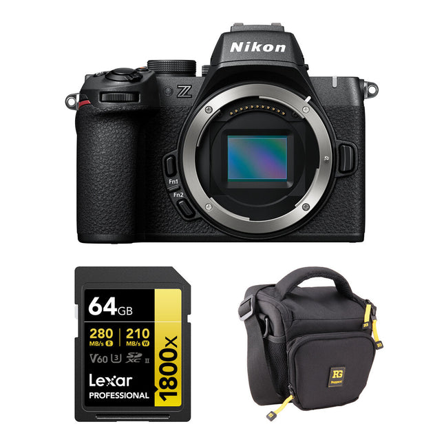Nikon Z50 II Cámara sin Espejo 20.9MP 4K60p Pack Básico 64GB y Bolsa