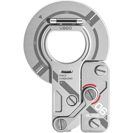 Soporte Magnético para Teléfono VSGO EDC Plata con Anillos Adhesivos 0.27" Plegable