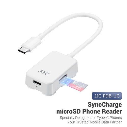 JJC SyncCharge microSD Reader para teléfono con USB-C y transferencia 5 Gb/s
