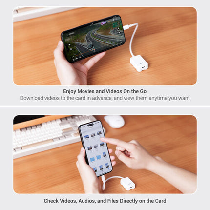 JJC SyncCharge microSD Reader para teléfono con USB-C y transferencia 5 Gb/s