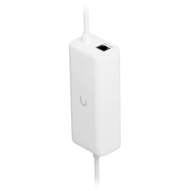 Adaptador Ubiquiti PoE+ integrado USB-C 30W 1 puerto RJ45 con soporte de pared
