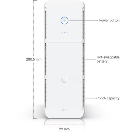 Ubiquiti UniFi 600W Torre de Fuente de Poder Ininterrumpida 8 Salidas 12V Batería