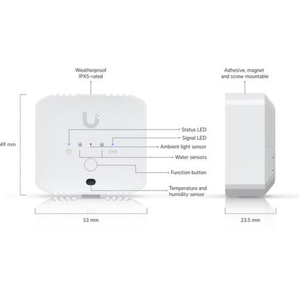 Ubiquiti Environmental Sensor Detector de Humedad Luz y Temperatura Batería CR123A