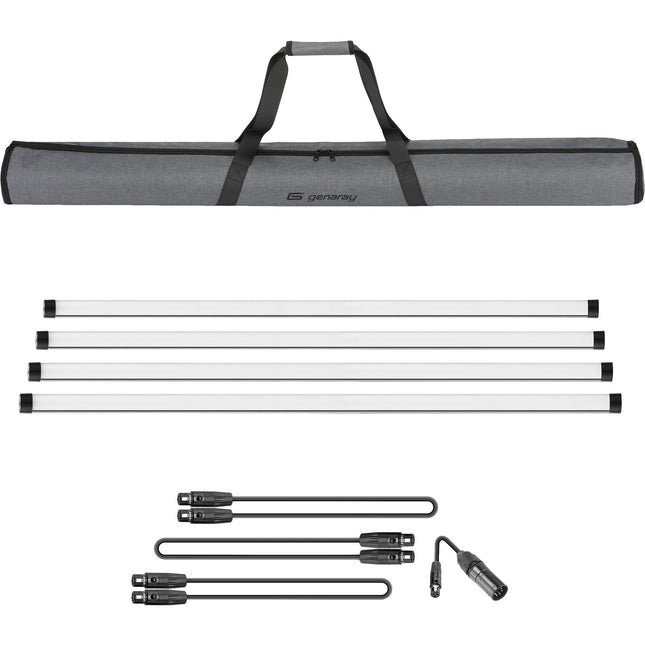Genaray PX4-RGB Kit de Luces LED RGB Pixel 4 Pies 635 Lux 2800-8000K
