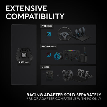Logitech G RS50 Kit Volante de Carreras Palanca y Pedales Torque 8 Nm Freno 165 lb Load Cell
