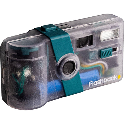 Flashback ONE35 V2 Cámara con sensor 13MP y 27 exposiciones transparente azul