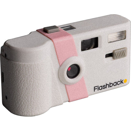 Flashback ONE35 V2 Cámara Rosa Blanca 13MP Flash USB-C Carga