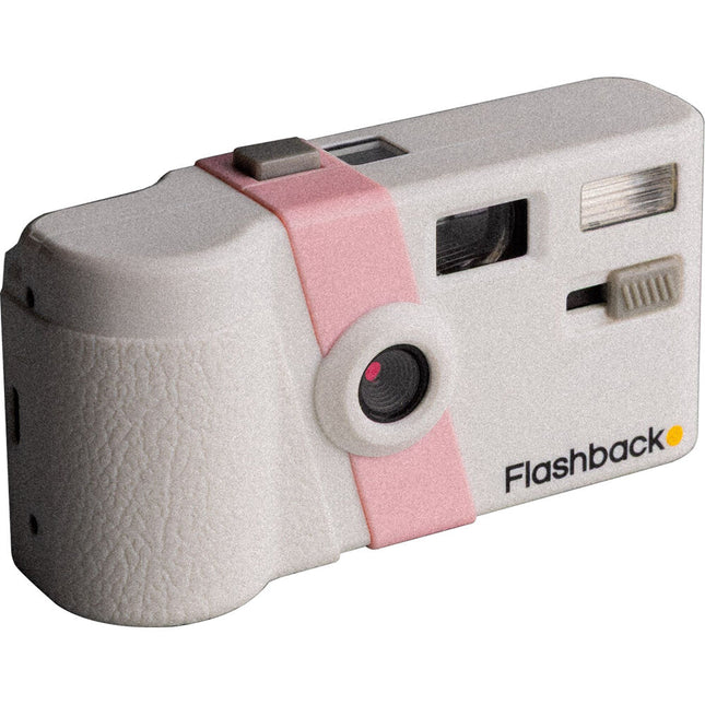 Flashback ONE35 V2 Cámara Rosa Blanca 13MP Flash USB-C Carga