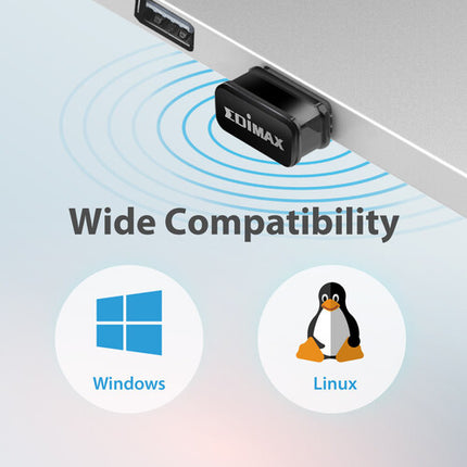 EDIMAX Technology AC600 Adaptador Wi-Fi 5 Nano USB Dual Band 633 Mbps