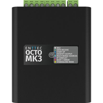 ENTTEC OCTO MK3 Controlador LED Pixel 32 Universos 16384 Canales y DIN Rail