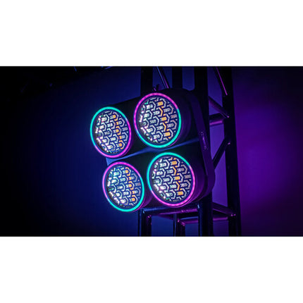 Blizzard Lux Quadra X4 Quad-Cell Blinder con 4x50W LED blanco cálido y 252 LED RGB