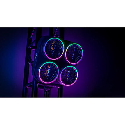 Blizzard Lux Quadra X4 Quad-Cell Blinder con 4x50W LED blanco cálido y 252 LED RGB