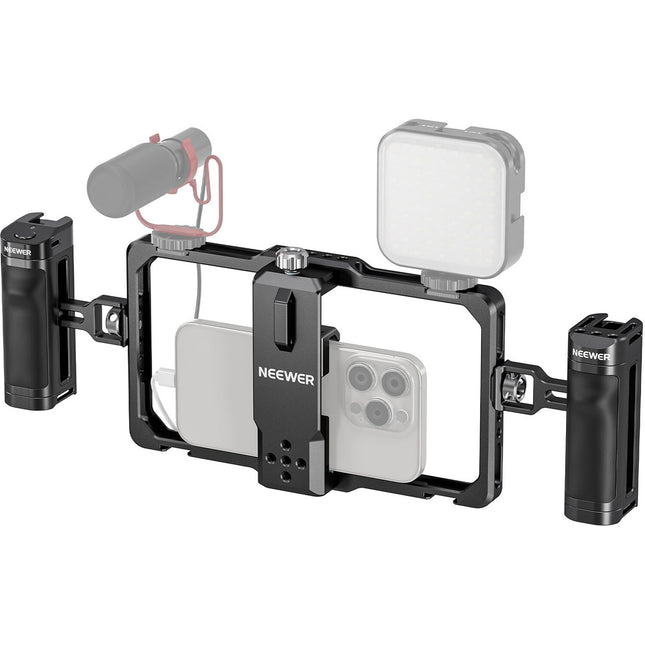 Neewer Universal Phone Cage Kit para Smartphones 2.2 a 4" con Mango Lateral Bluetooth