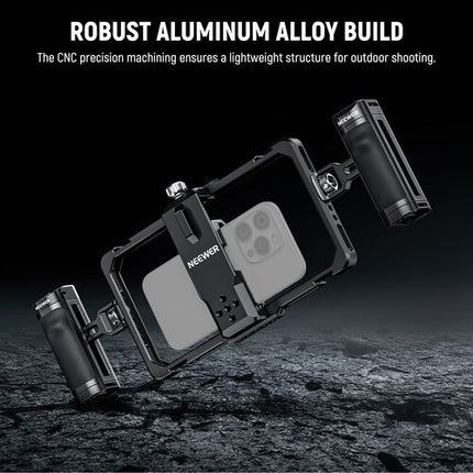 Neewer Universal Phone Cage Kit para Smartphones 2.2 a 4" con Mango Lateral Bluetooth