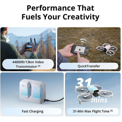 DJI Flip Drone con cámaras 4K60 y tiempo de vuelo de 31 minutos Fly More Combo