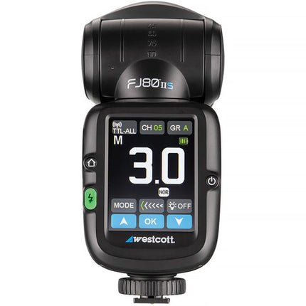 Westcott FJ80 II S Flash Speedlight 80Ws Pantalla Táctil 2.8" con Montura Sony y Batería Recargable