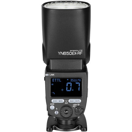 Yongnuo YN650EX-RF TTL Speedlite Flash inalámbrico 2.4 GHz GN 197 200mm con Mini Soporte