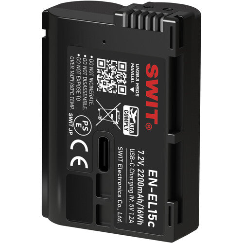 SWIT PowerCell EN-EL15c Batería USB-C 2200mAh para Cámaras Nikon