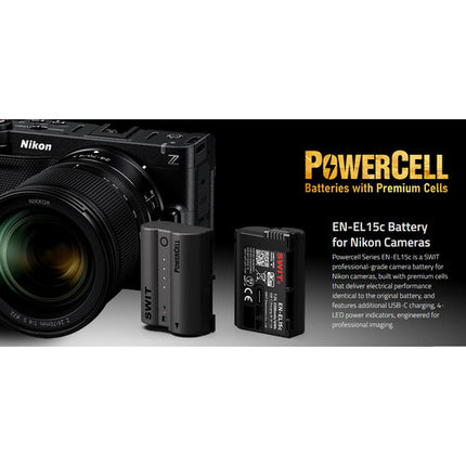SWIT PowerCell EN-EL15c Batería USB-C 2200mAh para Cámaras Nikon