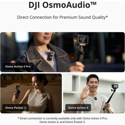 DJI Mic 2 Sistema de Micrófono Digital Inalámbrico Compacto 14 Horas Grabación Alcance 250 m