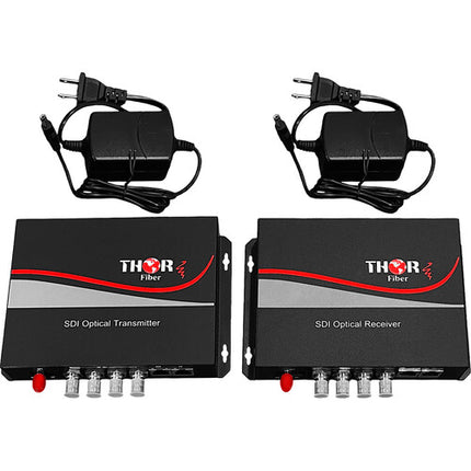 Thor Kit Extensor HD-SDI 4 Canales 1.485 Gb/s Fibra ST 20 km
