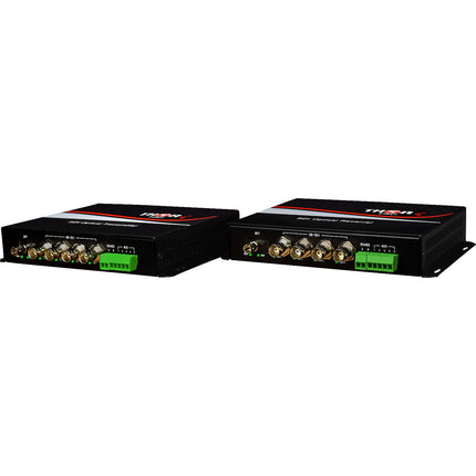 Thor Kit Extensor HD-SDI 4 Canales 1.485 Gb/s Fibra ST 20 km