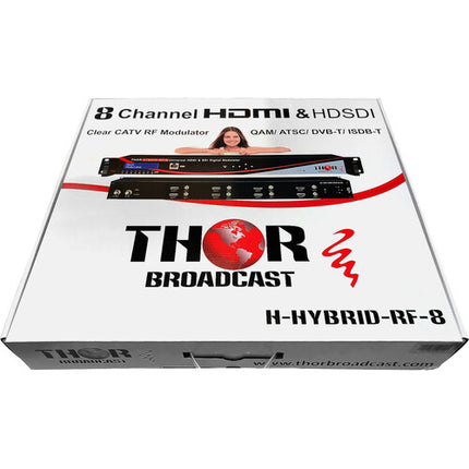 Thor 8 Canales HDMI y SDI Modulator CATV RF 25 Mb/s 50-900 MHz