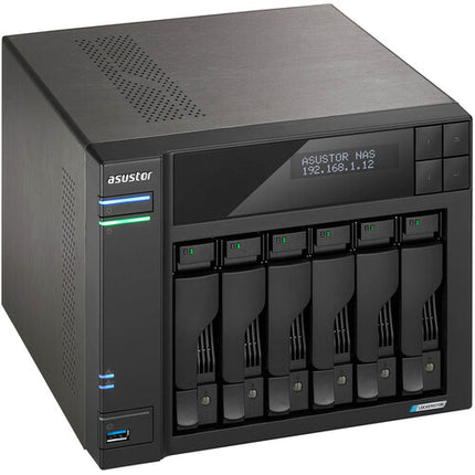 Asustor Lockerstor 6 Gen2+ NAS 48TB 6 bahías 8GB RAM 2.0 GHz Quad-Core