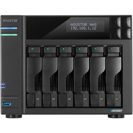 Asustor Lockerstor 6 Gen2+ NAS 48TB 6 bahías 8GB RAM 2.0 GHz Quad-Core