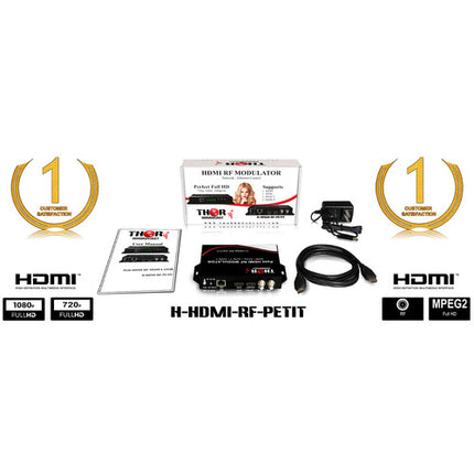 Thor PETIT modulador HDMI a RF con soporte 1080p y +24 dBmv power