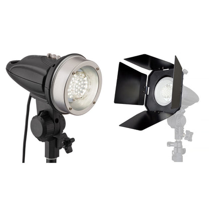 Impact SF-ABRL Kit de Cabezal Flash 160W/s con Soporte y Barndoor